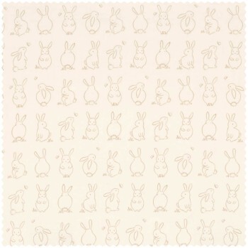 kleine Hasen Stoff weiß beige Casadeco - Once upon a time OUAT88511108