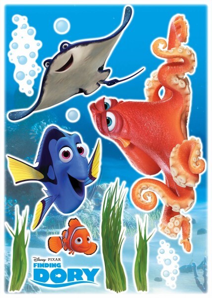 Sticker Wandsticker Dory Nemo Bunt