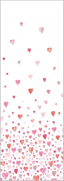 Rosa-Rot Wandbild Herzen