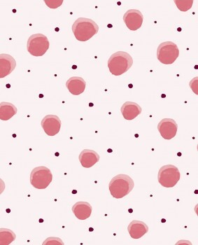 wallpaper red dots non-woven girl
