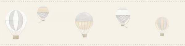 border dotted lines hot air balloons beige-brown MLW29781339