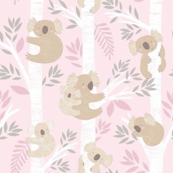Koala pattern pink non-woven wallpaper Tiny Tots 2 Essener G78387