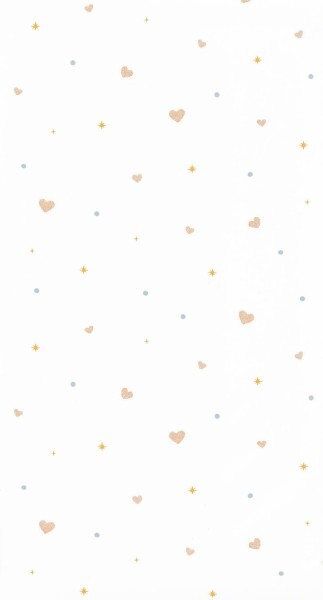 non-woven wallpaper dots stars hearts white LGG104440674