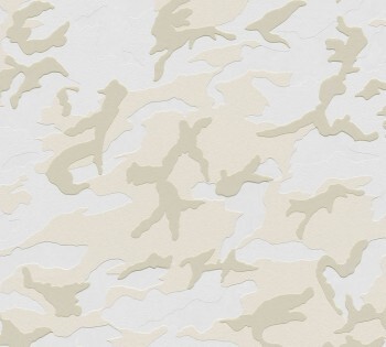 Tapete Weißgrau Camouflage
