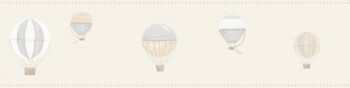 Bordüre Heißluftballons Punktelinien beige-braun MLW29781339
