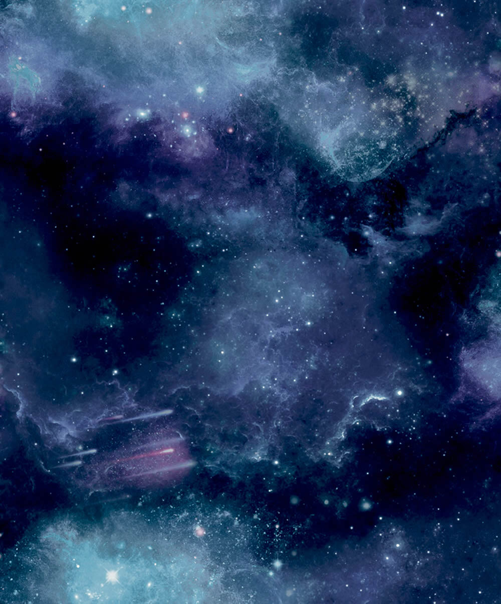 Good Smita Lila-Blaue Vliestapete Galaxie GV24261 Vibes