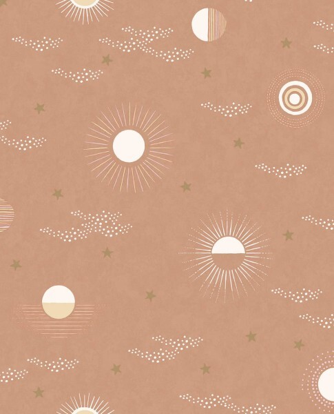 Stars and clouds dreams non-woven wallpaper dusky pink Explore Eijffinger 323081