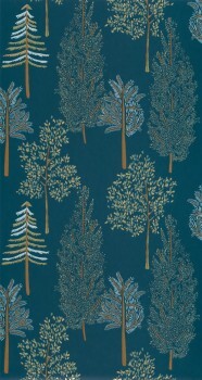 Forest Blue Wallpaper Caselio - La Foret Texdecor FRT102956614