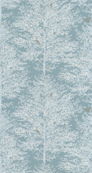 Deciduous trees Elegant natural wallpaper wallpaper blue Caselio - La Foret Texdecor FRT102976060