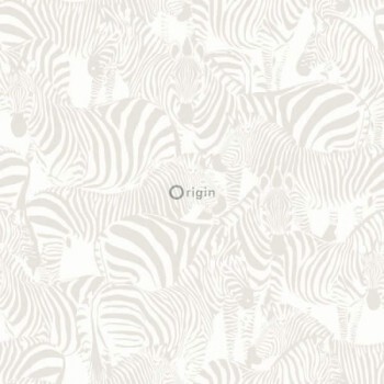 Vliestapete Glänzend Zebra Beige