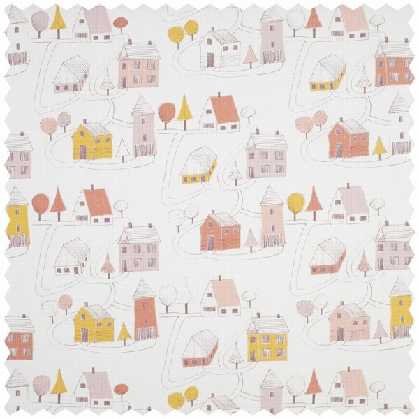 Decoration fabric paper look houses