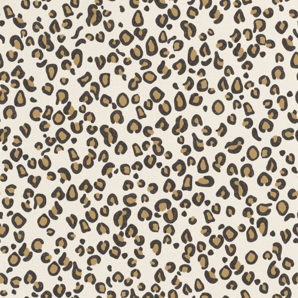 Leopard print cream and brown wallpaper Club Botanique Rasch 540246