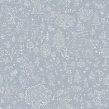non-woven wallpaper animals in nature animal motifs blue 014806