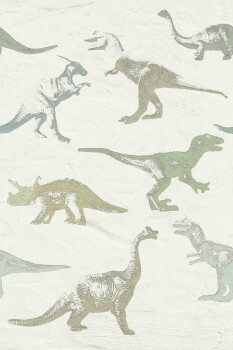 Dinosaurier Wandbild Beige