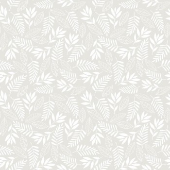 Gray non-woven wallpaper leaf pattern Tiny Tots 2 Essener G78380