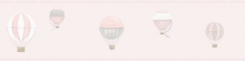 Bordüre Heißluftballons am Himmel rosa MLW29784325