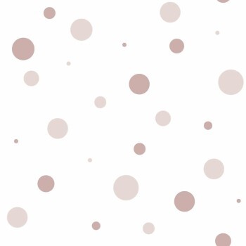 non-woven wallpaper dots pattern pink white 014824