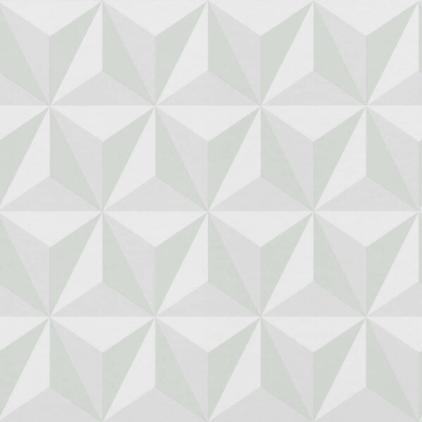 Grey Mint Graphic pattern non-woven wallpaper