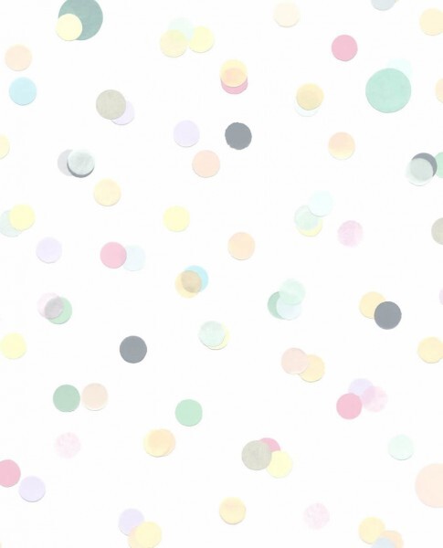 wallpaper pastel coloured dots cream