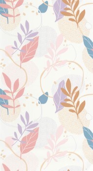 Floral wallpaper beige and multicolored Caselio - Young and free Texdecor YNF103262040