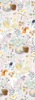 Tiere und Pflanzen Waldmotive Wandbild creme und bunt Olive & Noah Behang Expresse INK7816