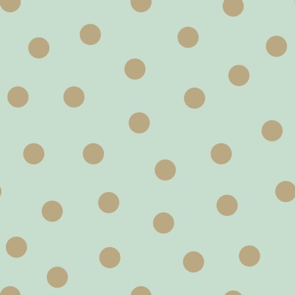 mint green with gold non-woven wallpaper gold shiny dots Woodland Rasch Textil 139245