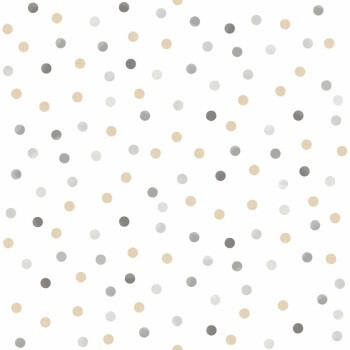 sprinkles white gray and beige wallpaper Mondobaby Rasch Textil 113023