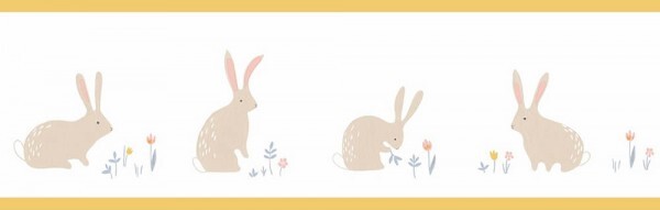 Kaninchen Borte Weiß Gelb