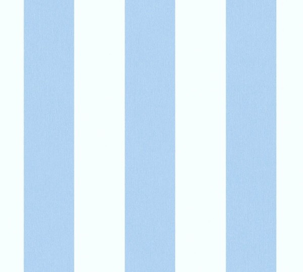 colored stripes non-woven wallpaper blue and white Little Love AS Creation 381485