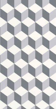 Gray Geometric Wallpaper Caselio - Young and free Texdecor YNF103329010