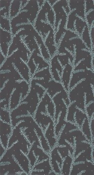 Zweige und Blätter Tapete schwarz Caselio - La Foret Texdecor FRT102947983