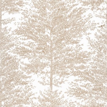 White wallpaper trees Caselio - La Foret Texdecor FRT101801024