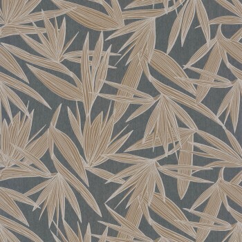 Tapete Palmenblätter grau beige Casamance - Portfolio 48-73960344