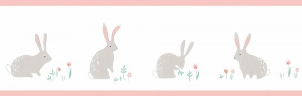 Kaninchen Borte Weiß Rosa