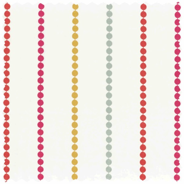 Decorative fabric stripes embroidered dots multicolored Rose & Nino 45430123