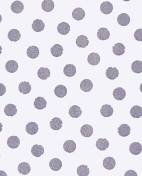 Purple glitter points non-woven wallpaper white
