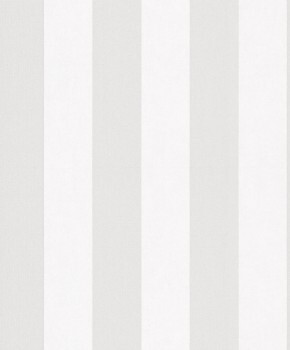 Light gray and white non-woven wallpaper line pattern Kids Walls Marburg 82263