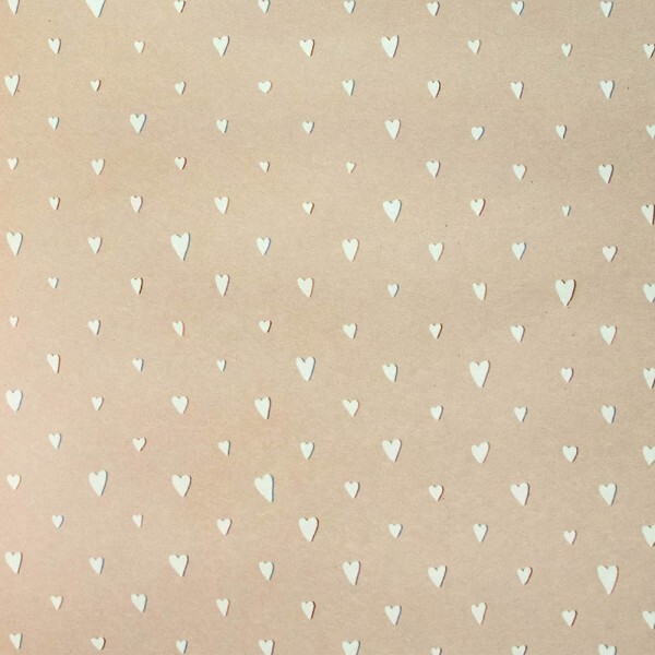 small heart pattern non-woven wallpaper beige Great Kids Hohenberger 26820