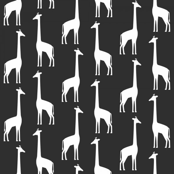 Wallpaper black giraffes