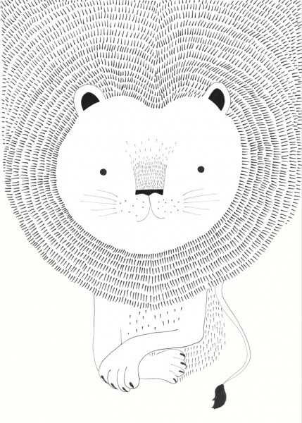 Wandbild Löwe Tiere Weiß 842227