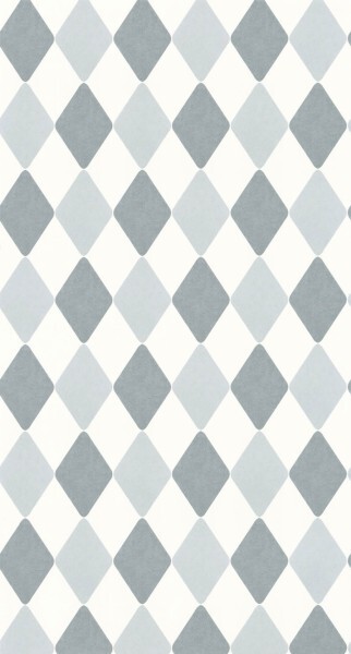 Grau und weiße Tapete geometrische Formen Caselio - Autour du Monde Texdecor ADM103576066
