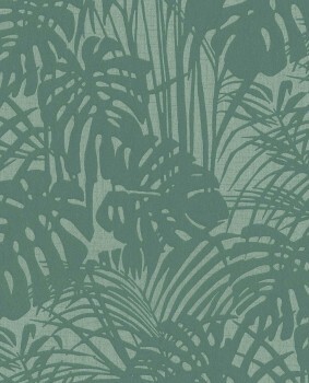Eijffinger Reflect 55-378013 Vlies-Tapete türkis-grün Blätter