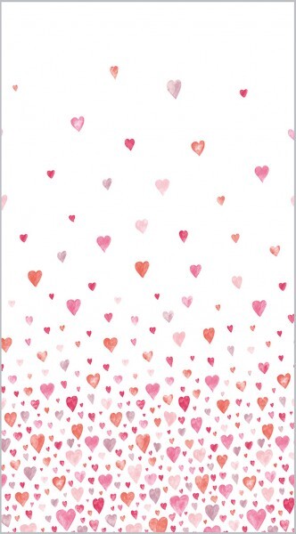 Pink-Red Fabric Panel Heart