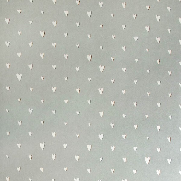 heart pattern gray pastel non-woven wallpaper Great Kids Hohenberger 26818