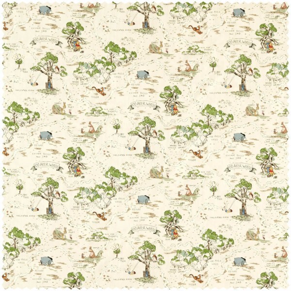 Decorative fabric Winnie Pooh Forest Tigger Ruh Kanga Disney beige DDIF227170