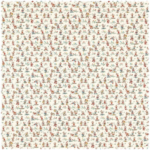 Decorative fabric Mickey Mouse Minnie Mouse flower meadow Disney beige DDIF227141