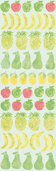 Früchte Grün Wandbild Vlies