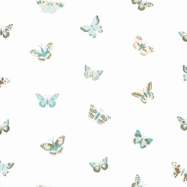 wallpaper turquoise butterflies