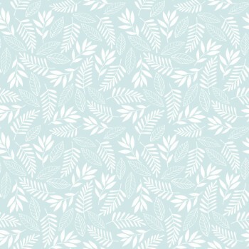 Turquoise non-woven wallpaper branch motifs Tiny Tots 2 Essener G78383