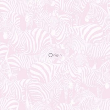 Vliestapete Glänzend Zebra Rosa